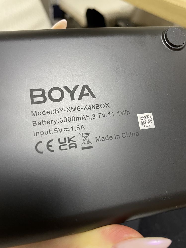 Петличний мікрофон для iphone boya by-xm6-k46box