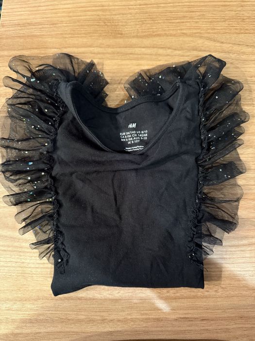 Koszulka dziewczęca z długim rękawem 134/140 H&M