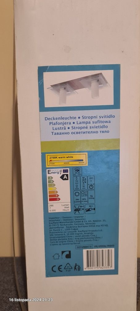 Plafon z 2 punktami