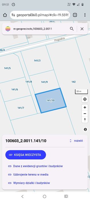 Działka budowlana 1195 m2, Stefanów, gm.Brójce
