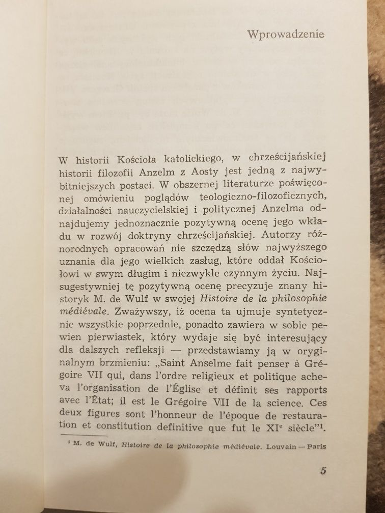 B. Burlikowski Anzelma z Aosty próba racjonalizacji wiary PWN 1971