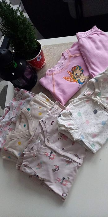 Piżamy 5 sztuk , pajace 86 h&m  hm