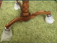 Lampa wisząca drewniana - Żyrandol - ręcznie wykonany. Orzech