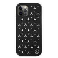 Etui Mercedes-Benz iPhone 12/12 Pro Czarny z Srebrnymi Gwiazdami