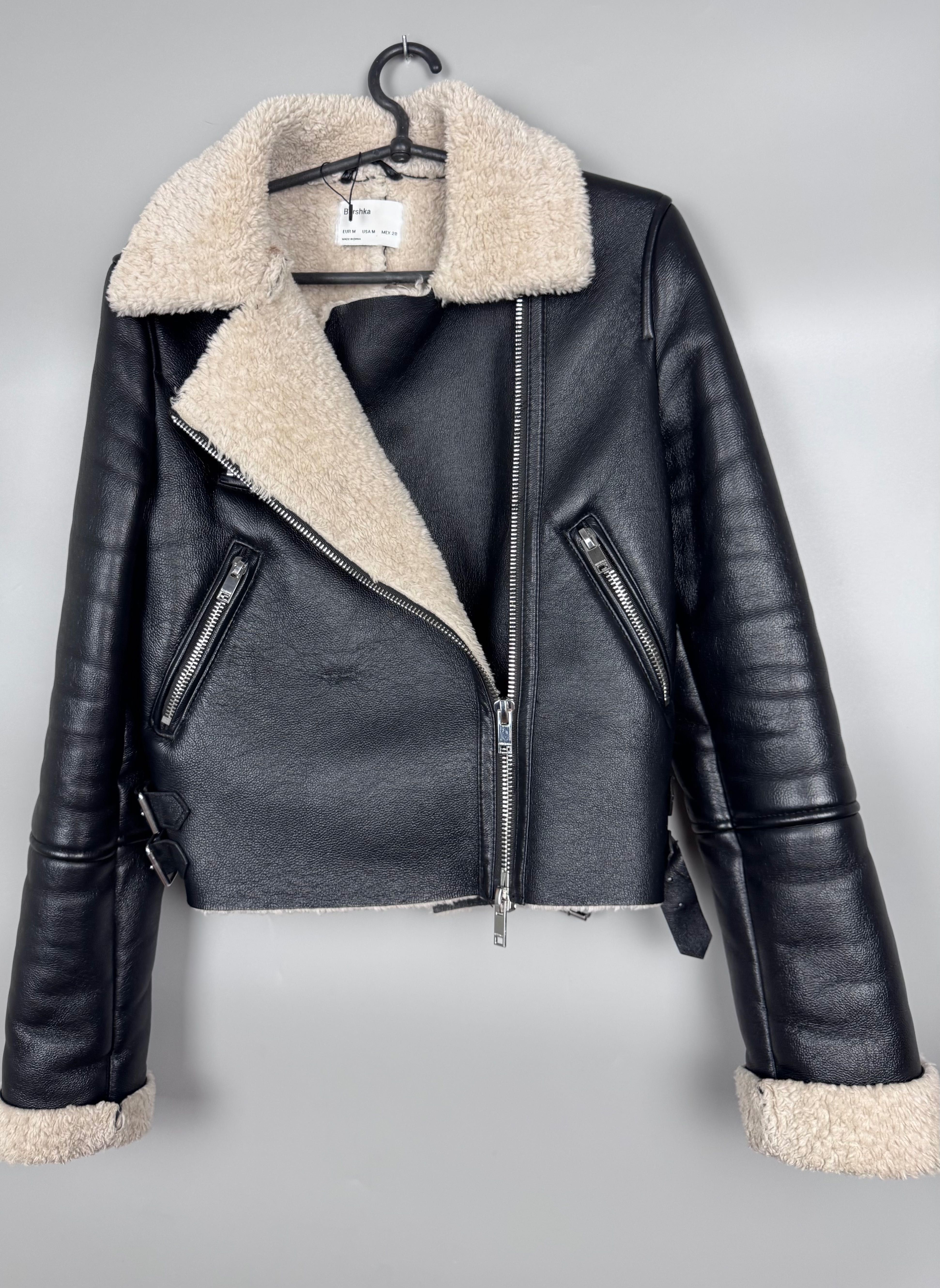 Дубленка куртка кожанка жіноча Bershka Zara