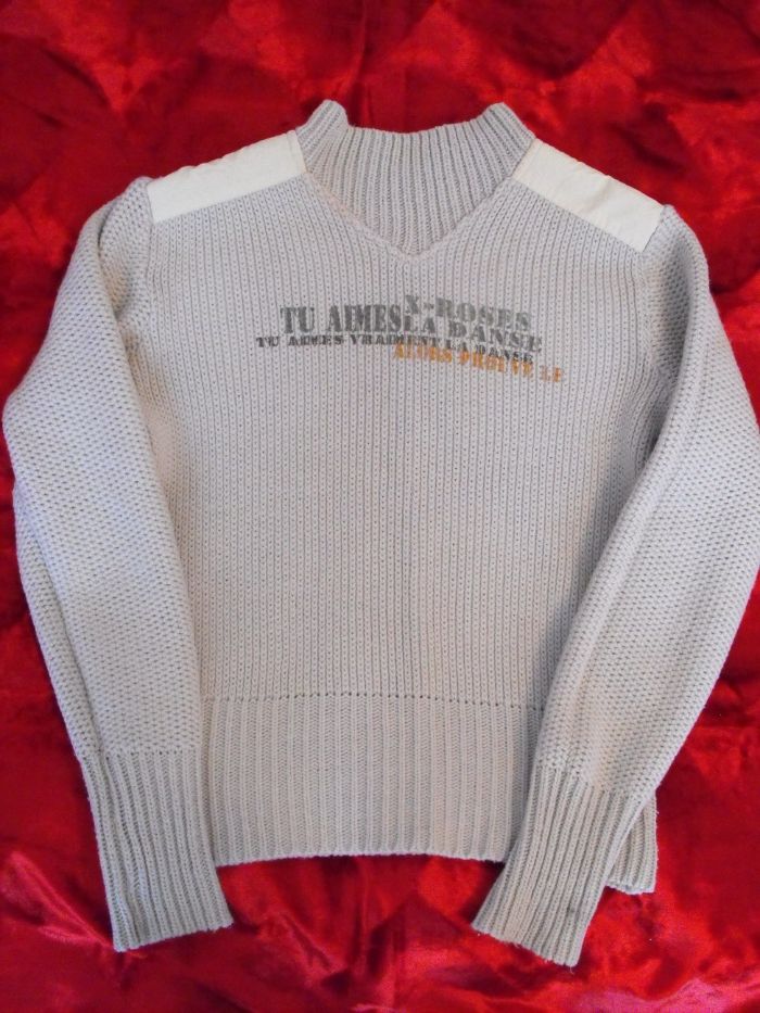 Modny sweter militaria swetr sweterek XRoses r. M stan bdb acryl wełna