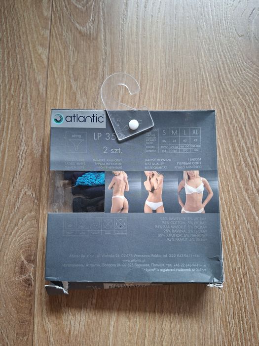 Stringi damskie Atlantic, rozmiar M, 2PACK