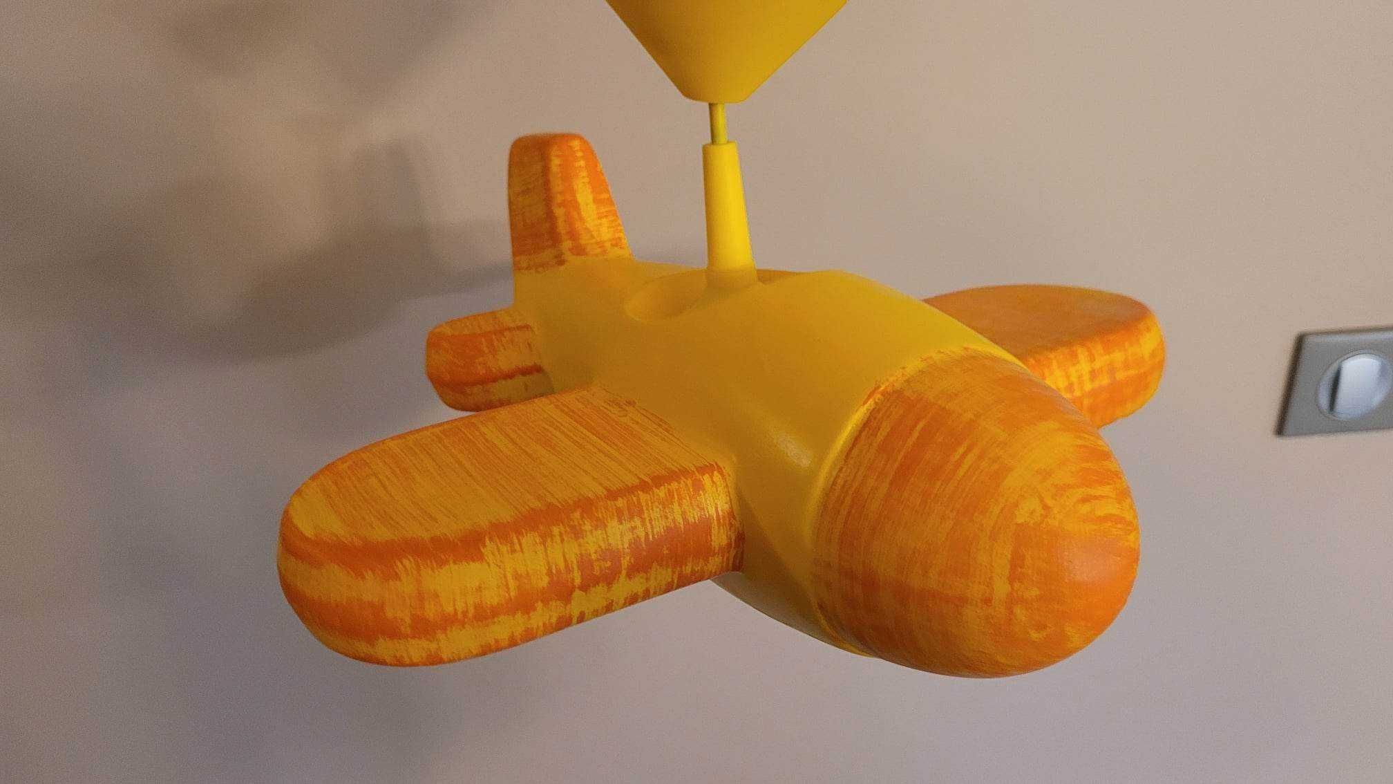 lampa sufit dla dzieci samolot pomaranczowy cleoni