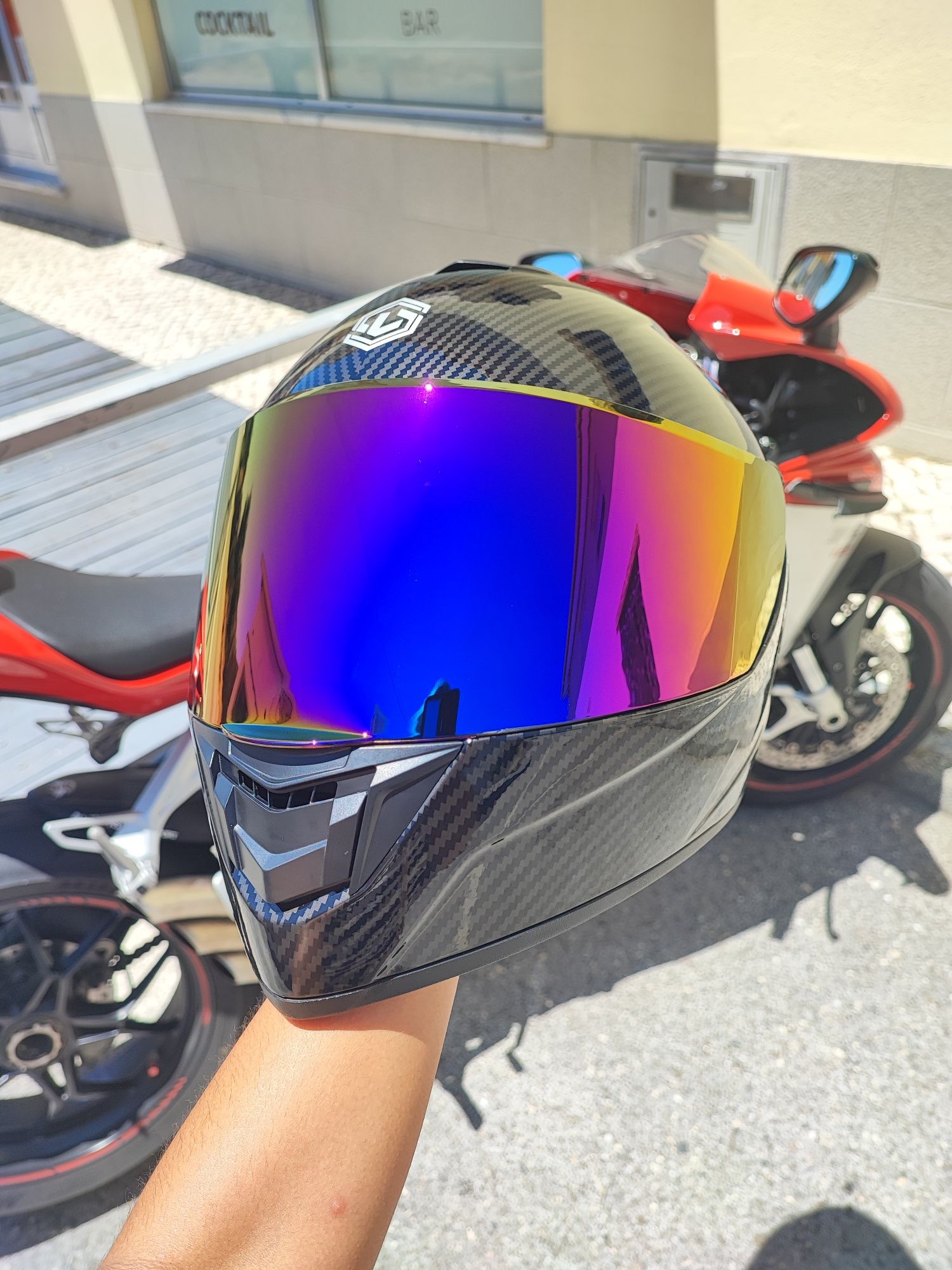 Capacete LVS Preto Carbono