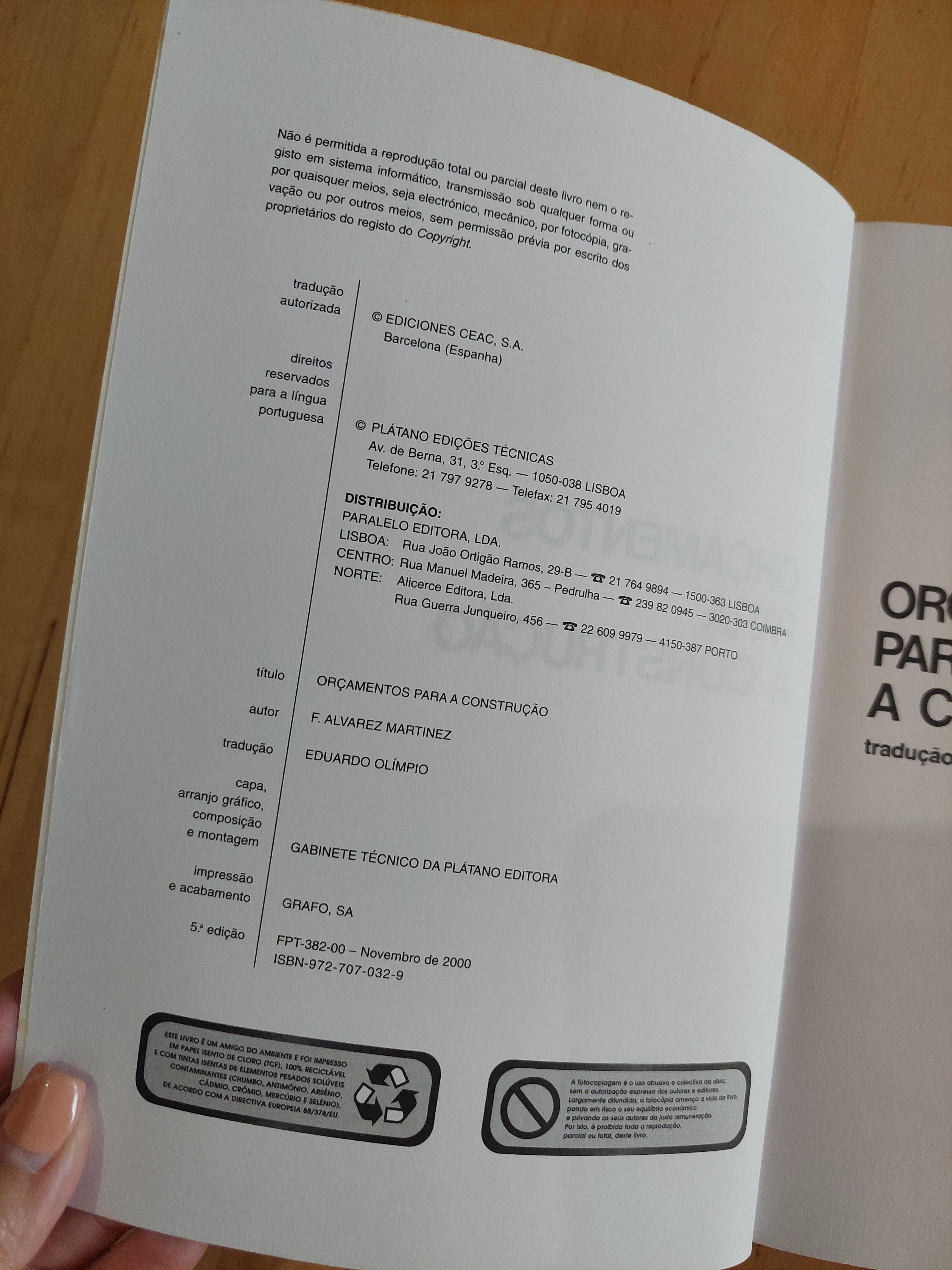 Livros técnicos, design e construção civil.