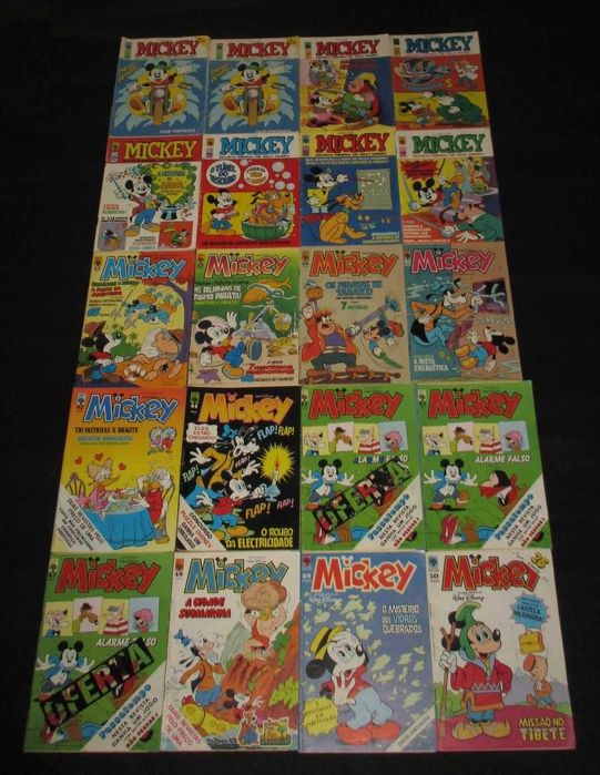 Livros BD Mickey Revista Mensal de Walt Disney Morumbi 1984 a 1990