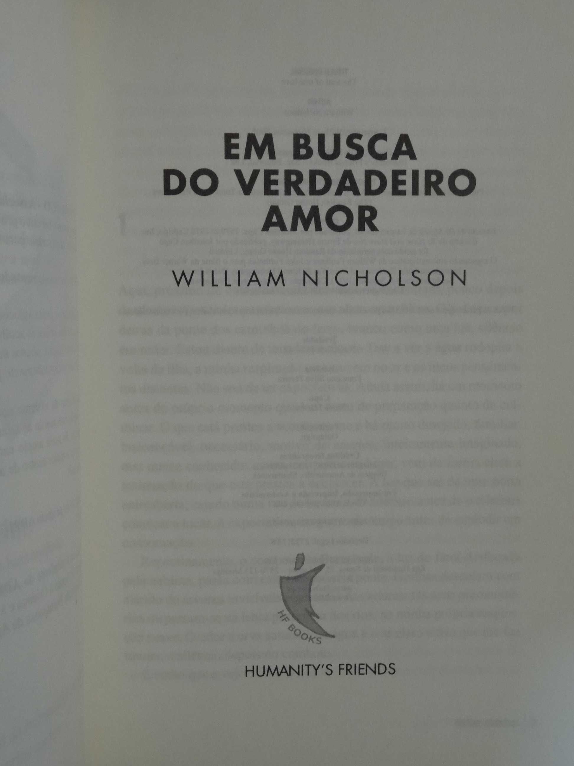 Em Busca do Verdadeiro Amor de William Nicholson