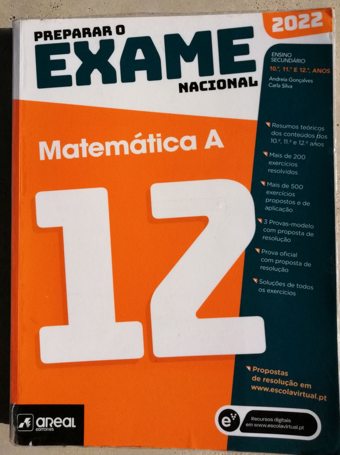 Livro "Preparar o exame nacional" Matemática 2022