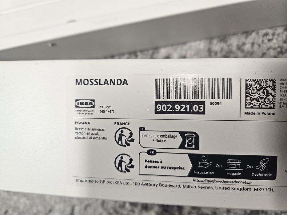 Półka mosslania 115cm Ikea, 902.921.03