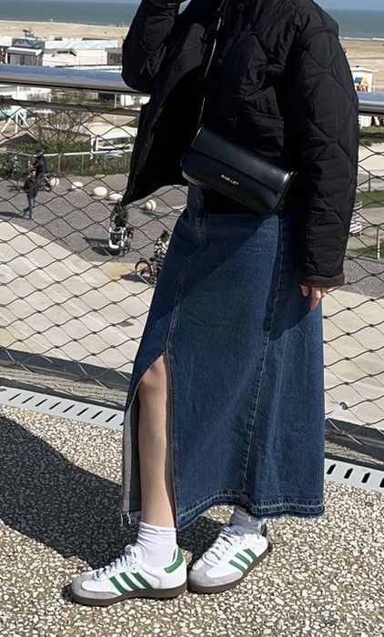 Джинсова спідниця максі