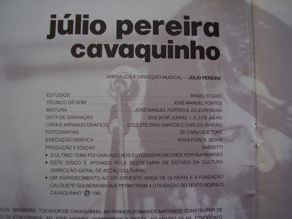 CAVAQUINHO de Júlio Pereira 1981 LP