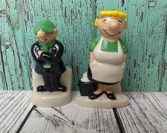 andy capp 1997 винтаж набор для специй соли и перца муж и жена