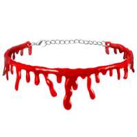 Ожерелье для вечеринки "кровь" хеллоуин из пластика и цепь
