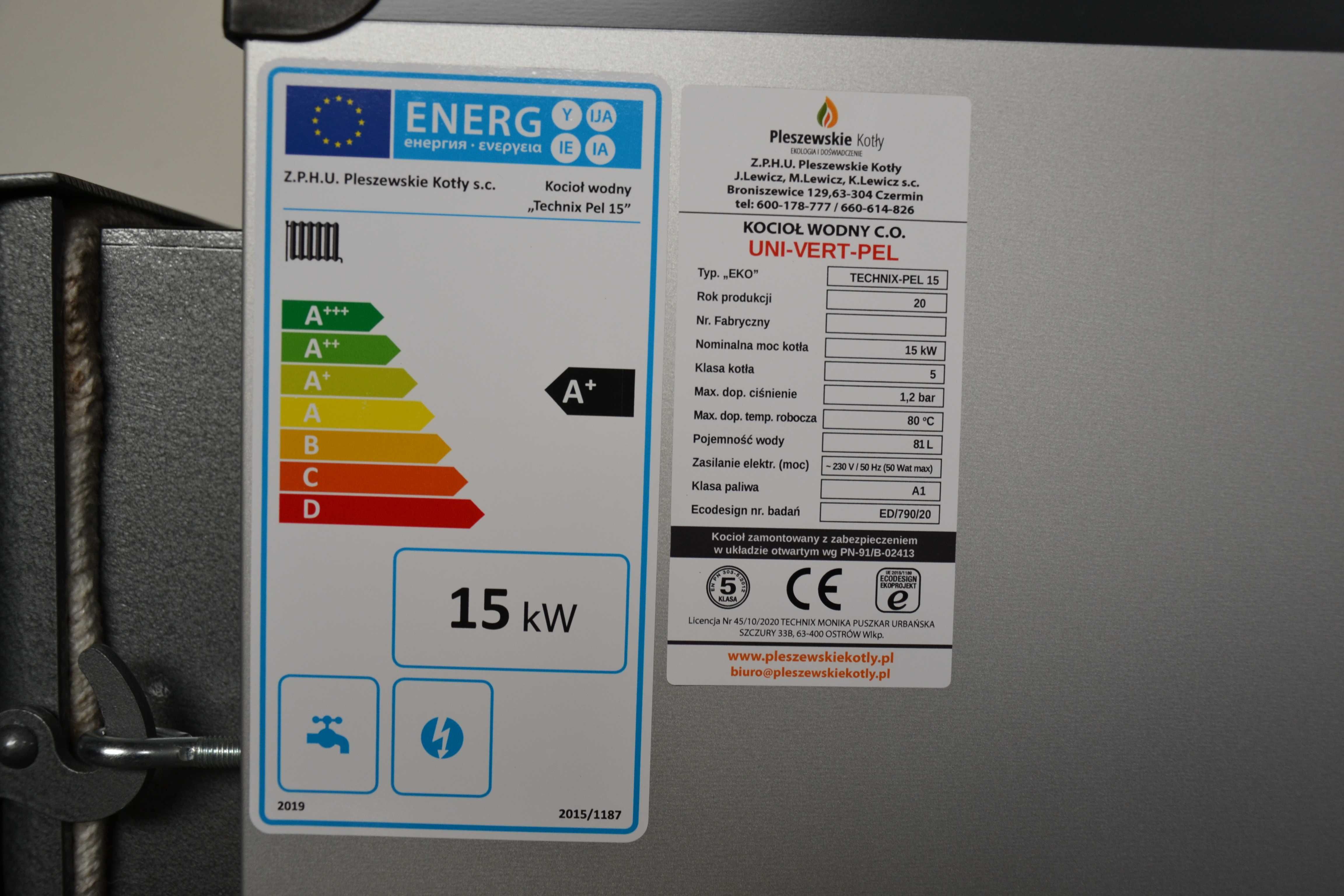 Kocioł z Podajnikiem na Pellet 15kW 5 klasa Ekoprojekt Dotacja 14 17