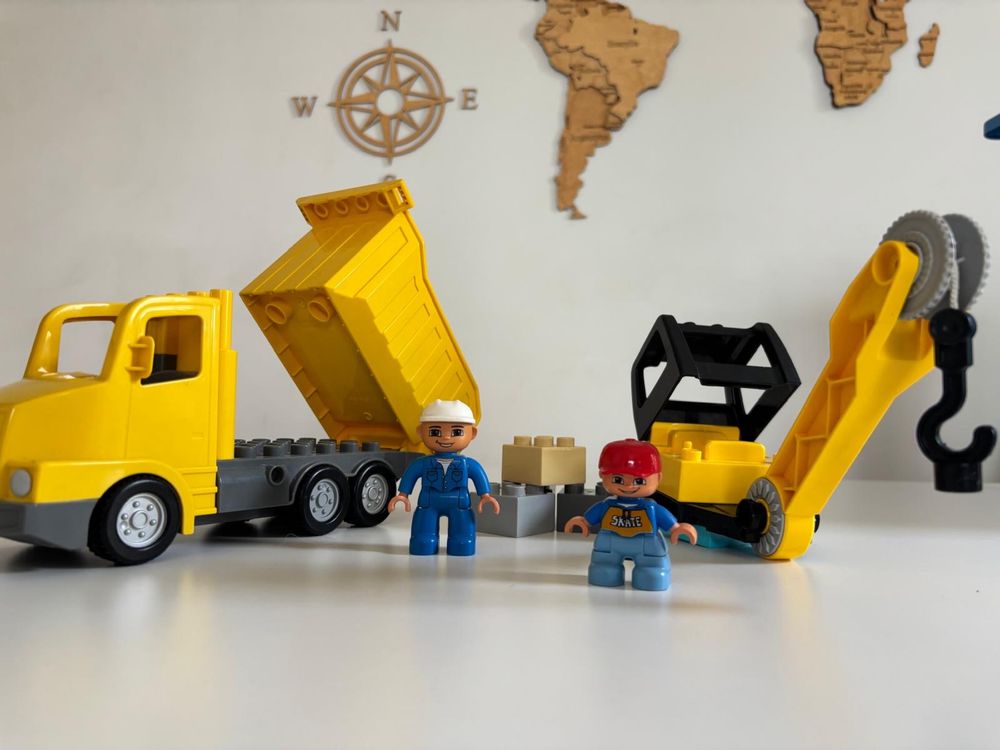 Lego duplo wywrotka plus dźwig