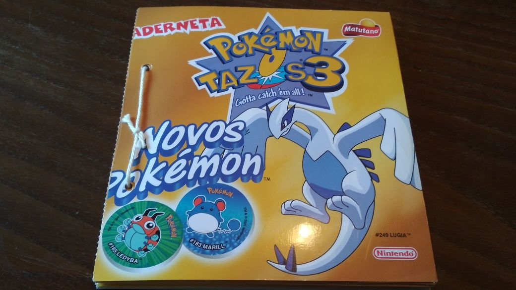Caderneta Pokémon Tazos 3