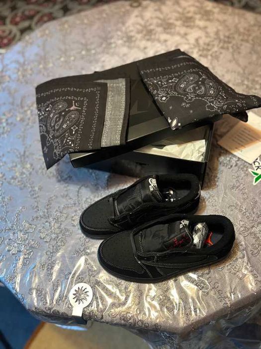 " koszykówki " Jordan 1 Retro Low OG SP Travis Scott Black Phantom R43