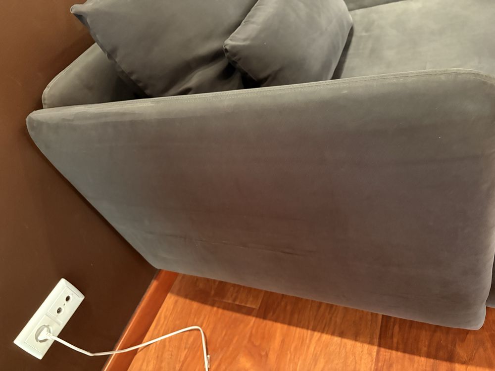 Sofá de Canto 3 Lugares IKEA + Chaise Longue - Cinzento