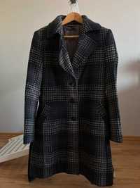 tatuum wool coat size s m 36 38 basic long płaszcz wełniany