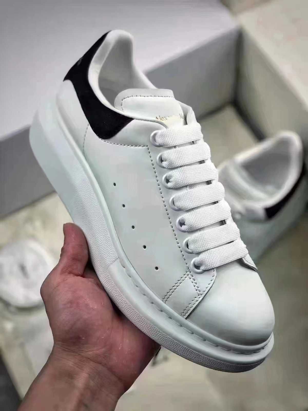 WhiteBlack\AlexanderMcQueen*Damskie*Moda UnisexTrampki.44