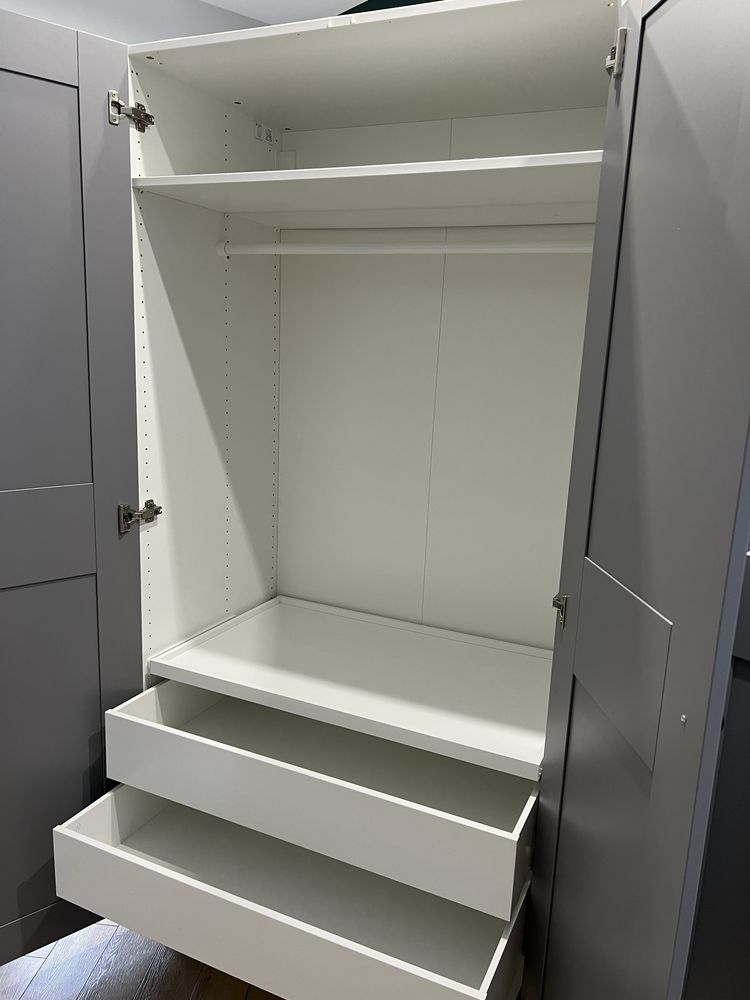 Szara Szafa Ikea Pax Grimo 201x100x60