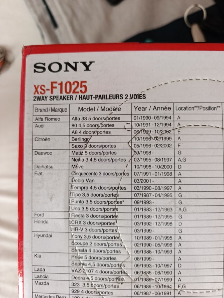 Sony Xplod XS-F1025