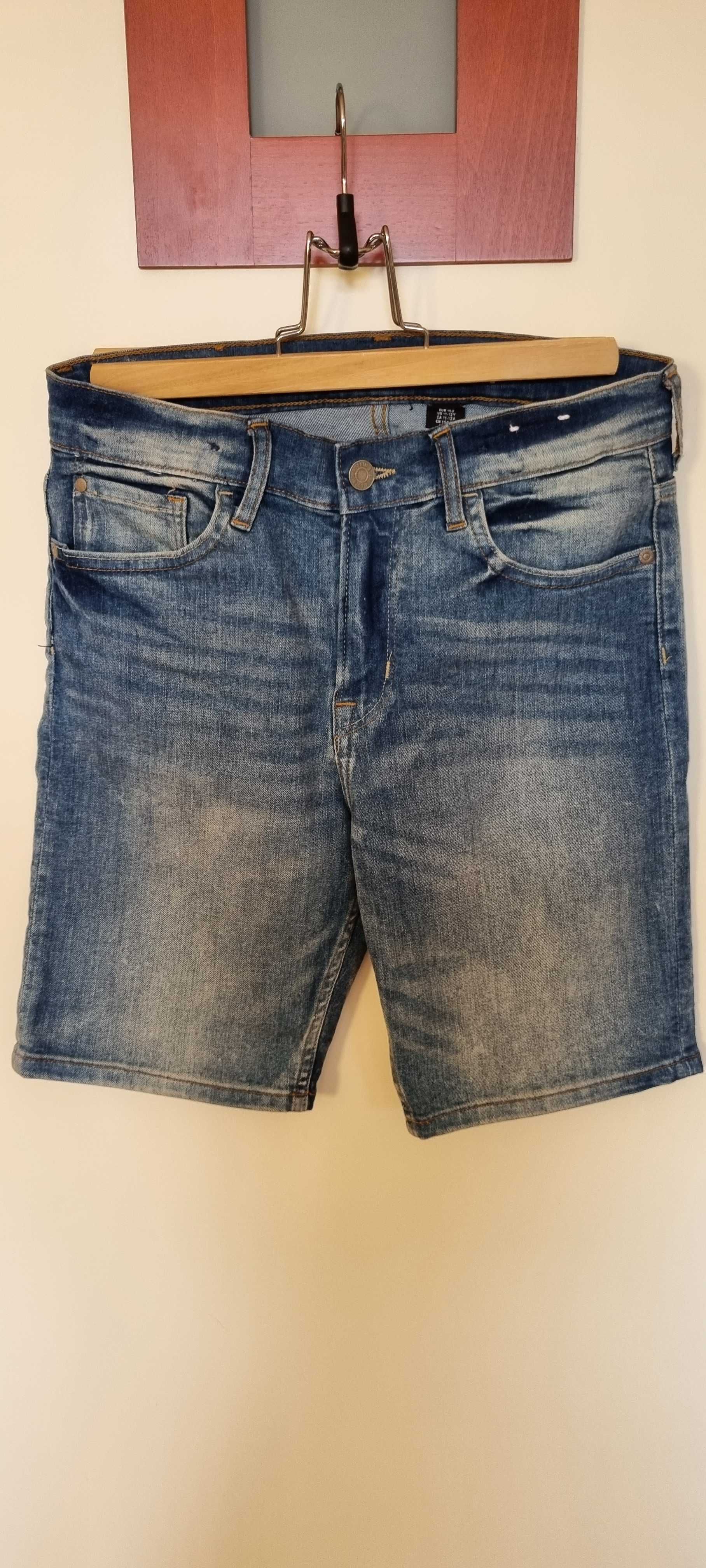 Jeansowe spodenki H&M super stretch r. 152 / 11-12 lat