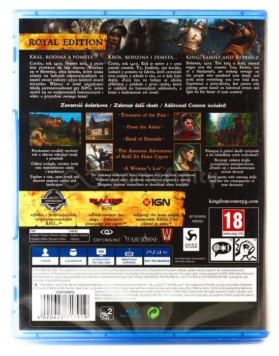 Kingdom Come Deliverance Royal Edition PL (PS4) Gra nowa w folii