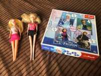2 x BARBIE + 4 układanki FROZEN