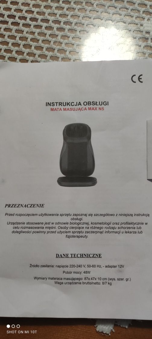 Mata masującą MAX N 5