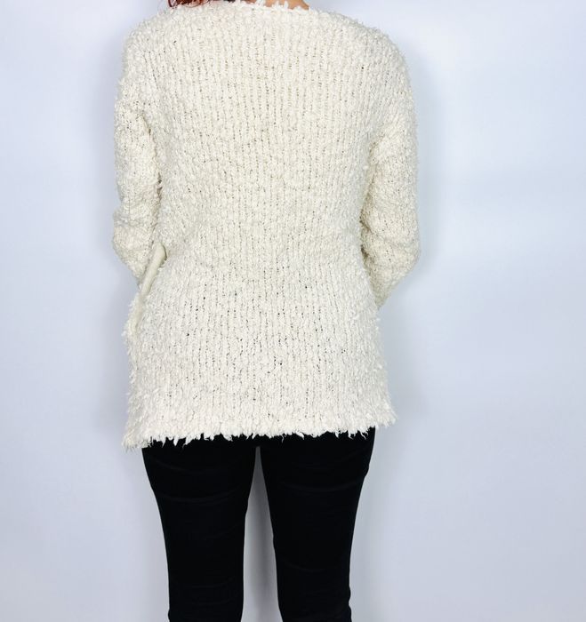 Kremowa narzutka sweterkowa XS 34