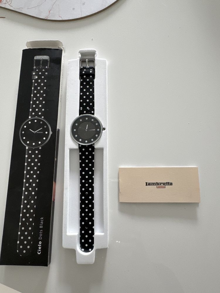 Nowy zegarek Lambretta Watch Cielo Dots Black. W pudełku, z folią