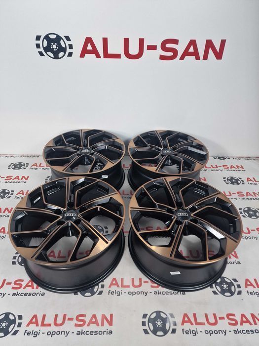 NOWE oryginalne alufelgi AUDI 18" 5x112 A4 A5 A6 A8 Q5 Q7 Czarny Miedz