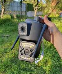 4g wifi sim сим камера видеонаблюдения уличная с двумя объективами