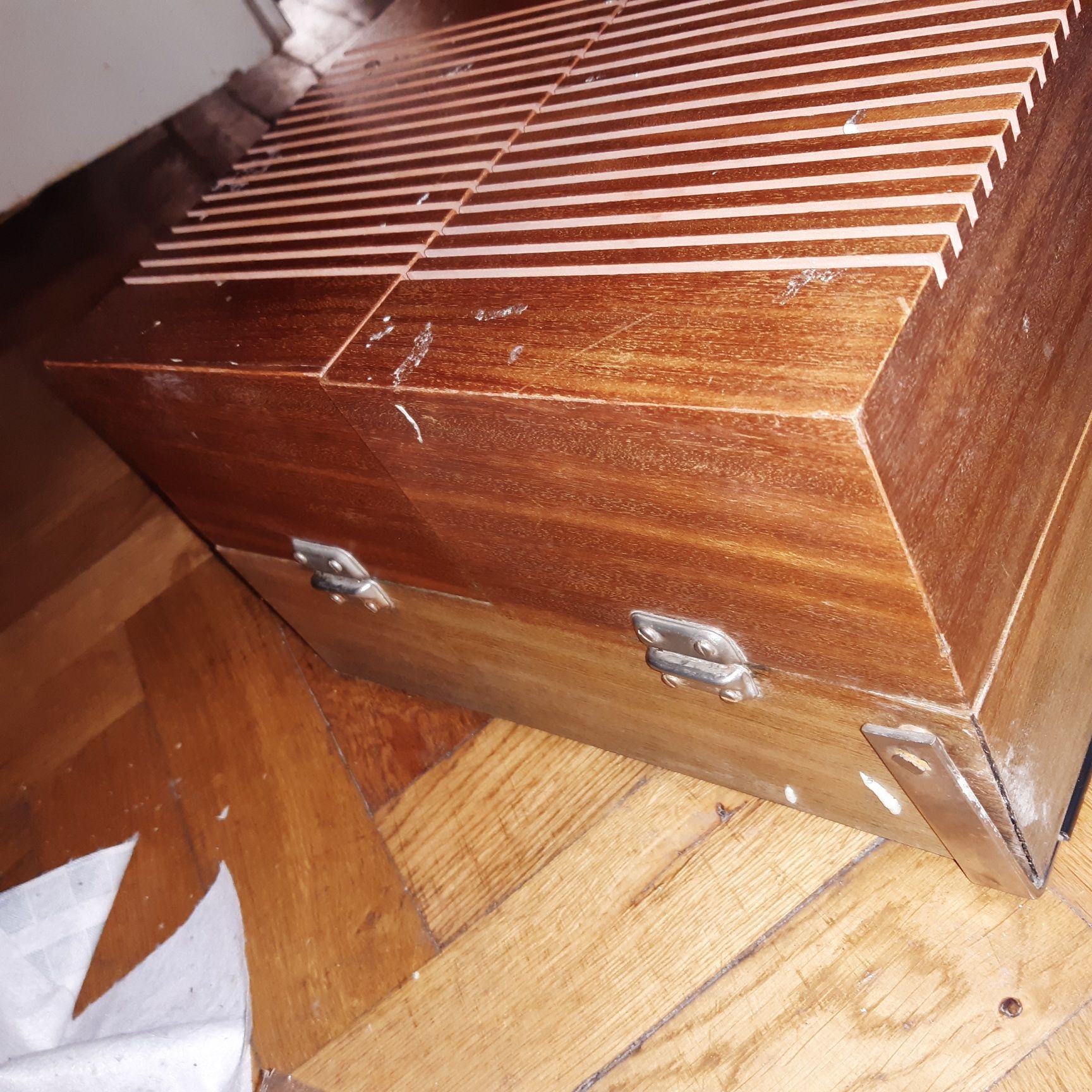 Gramofon unitra fonica prl adapter zamykany drewniany unitra