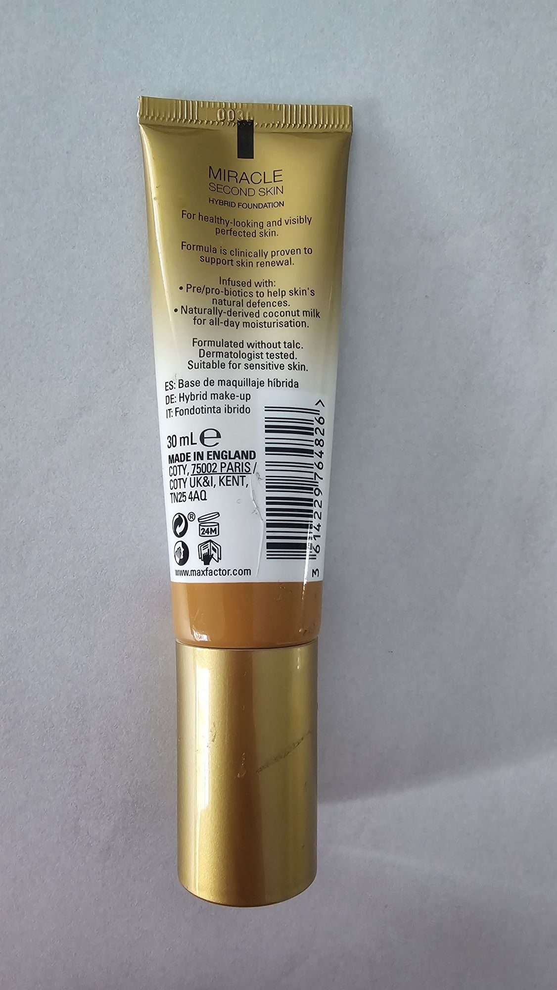 Max Factor miracle second skin hybrid foundation 09 tan podkład