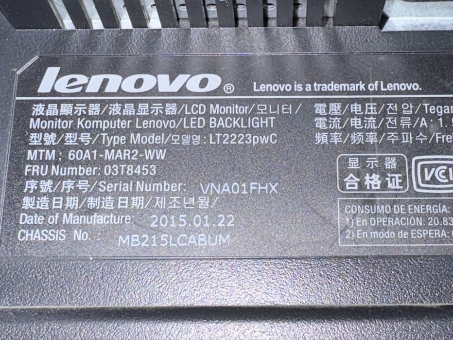 Monitor Lenovo LCD 24 cale