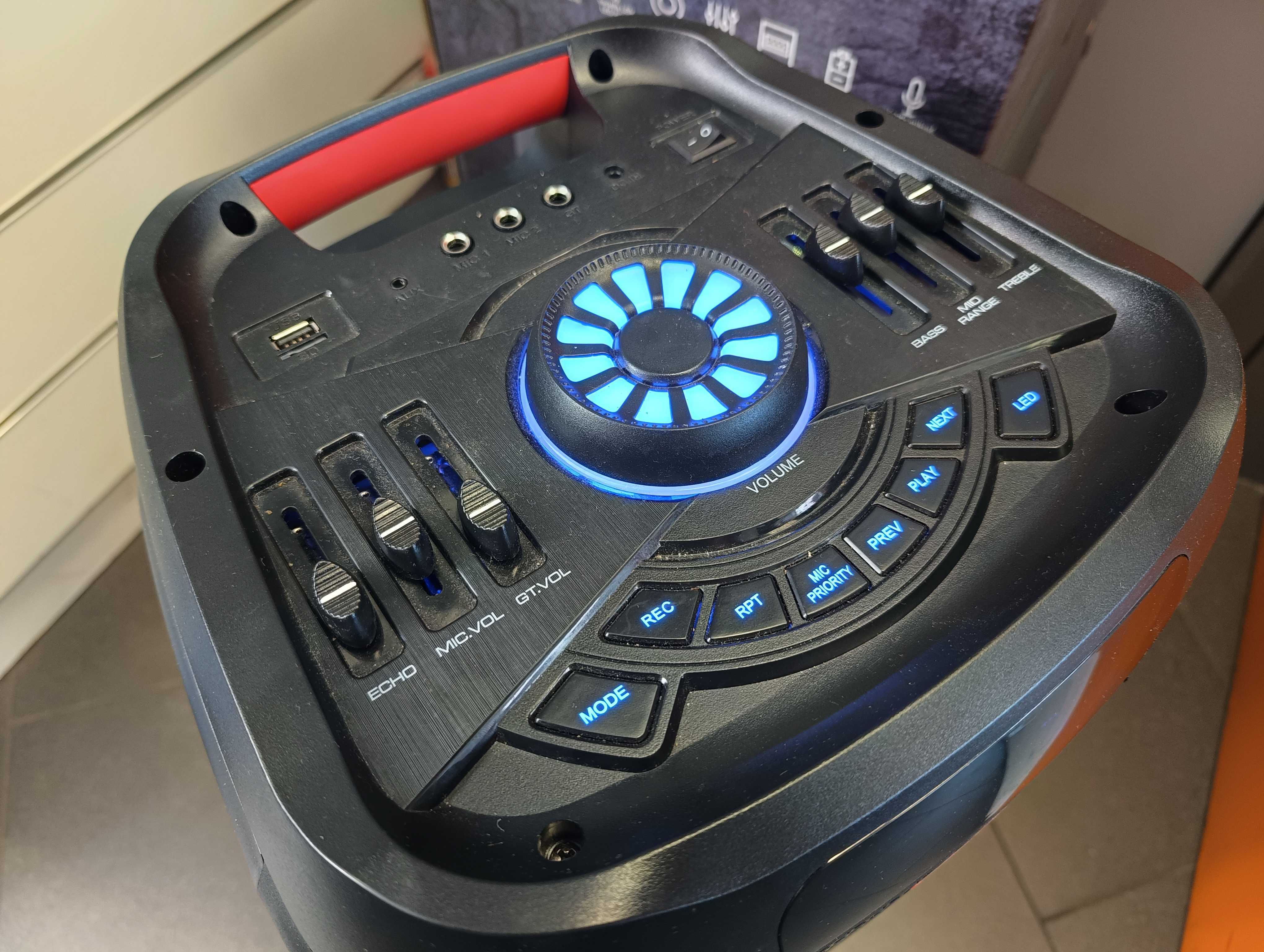 Głośnik Karaoke Bluetooth Manta Spk5310pro Mikrofon 120w + Gw