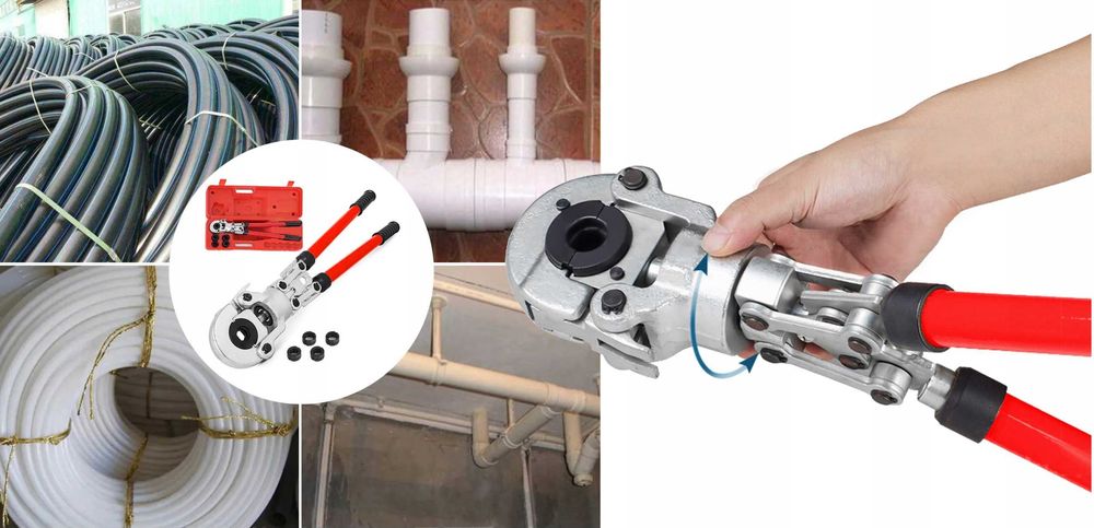 Zaciskarka rur PEX prasa hydrauliczna Z OBROTOWĄ GŁOWICĄ TYP U 16-32