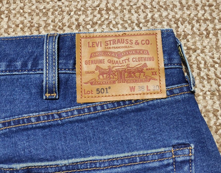 Levi's 501 premium W38 L30 джинси straight оригінал блакитні