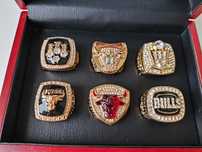 Сoleção Chicago Bulls Conjunto de anéis de campeonato de 6 anos