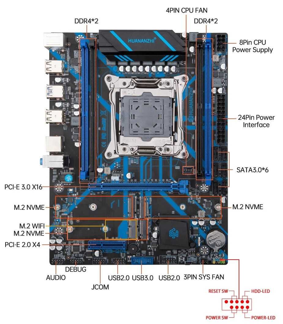 Huananzhi x99 QD4 / E5-2680 v4 / 16 gb ddr4