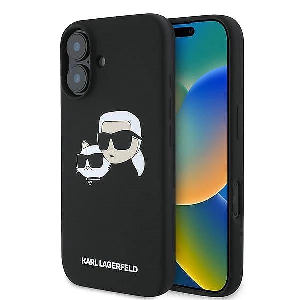 Etui Karl Lagerfeld Silicone nauble Heads Print MagSafe na iPhone 16 P