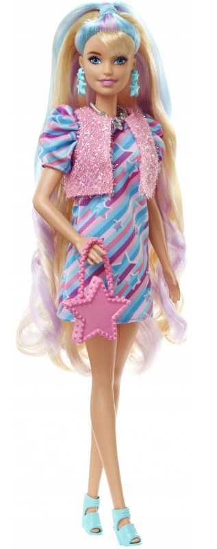 Barbie Totally Hair Lalka z długimi włosami + modowe akcesoria HCM88