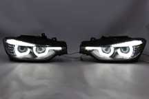 Lampy przednie przód BMW F30 11-15 pod H7 LED U-BAR NEON RINGI IGŁA